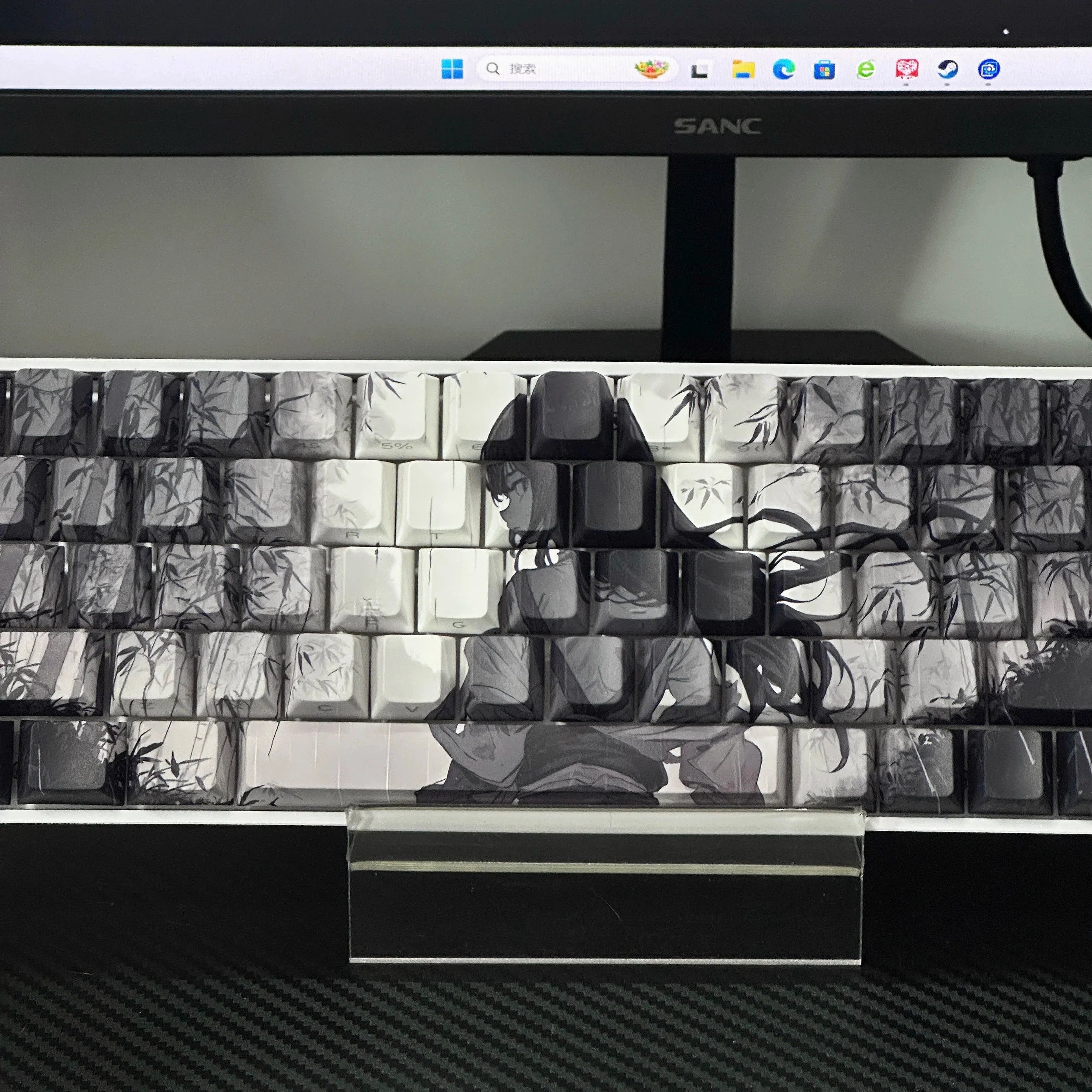 Anime Keycaps for Mechanical Keyboard High-Quality Sublimation PBT Material Suitable for Mad60 68 Keyboards Computer Peripherals